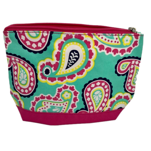 NWOT Colorful Medium Size Paisley Print Cosmetic Bag - Picture 3 of 7